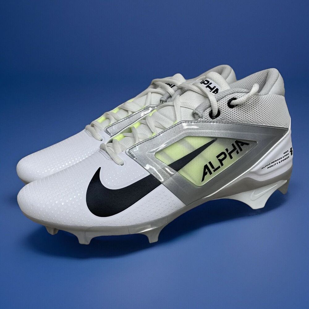 Nike Alpha Menace 4 Pro Mens Sz 11 Football Cleats White/Photon Dust FD7037-100